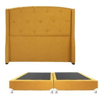 Foto 1 | Cabecera Dicasa Zefyr Color Mostaza King Size + Box Dicasa Color Mostaza King Size