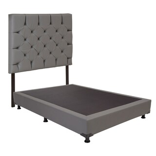 Foto 3 | Cabecera Dicasa Dubai Color Gris Rata Individial + Box Dicasa Color Gris Rata Individial