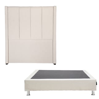 Foto 1 | Cabecera Dicasa Nizza Color Beige Claro Individual + Box Dicasa Color Beige Claro Individual
