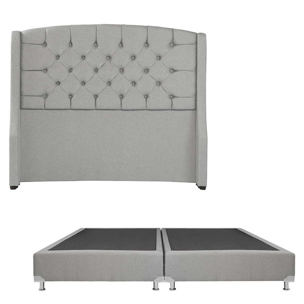 Foto 1 | Cabecera Dicasa Sitka Color Gris King Size + Box Dicasa Color Gris King Size
