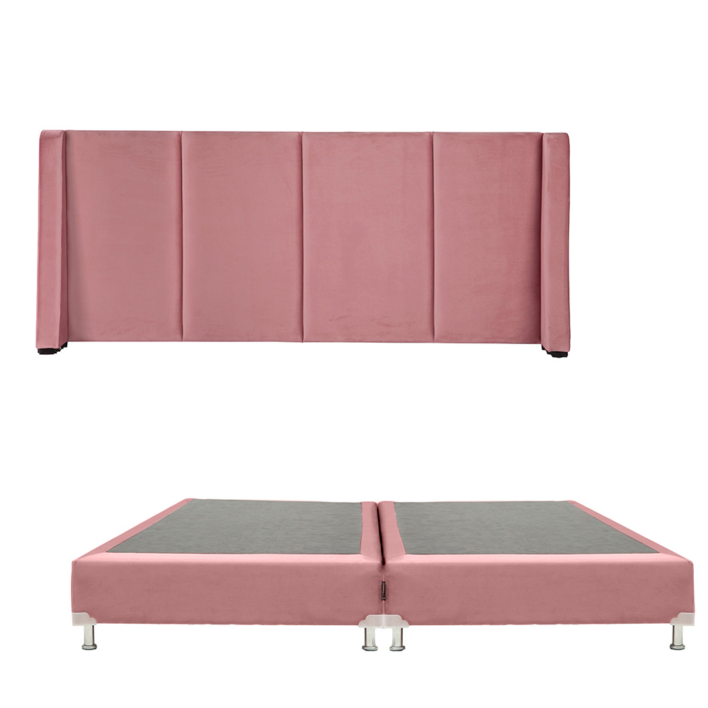 Foto 1 | Cabecera Dicasa Milan Color Palo De Rosa King Size + Box Dicasa Color Palo De Rosa King Size