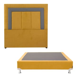 Foto 1 | Cabecera Dicasa Bora Color Mostaza/gris Queen Size + Box Dicasa Color Mostaza Queen Size