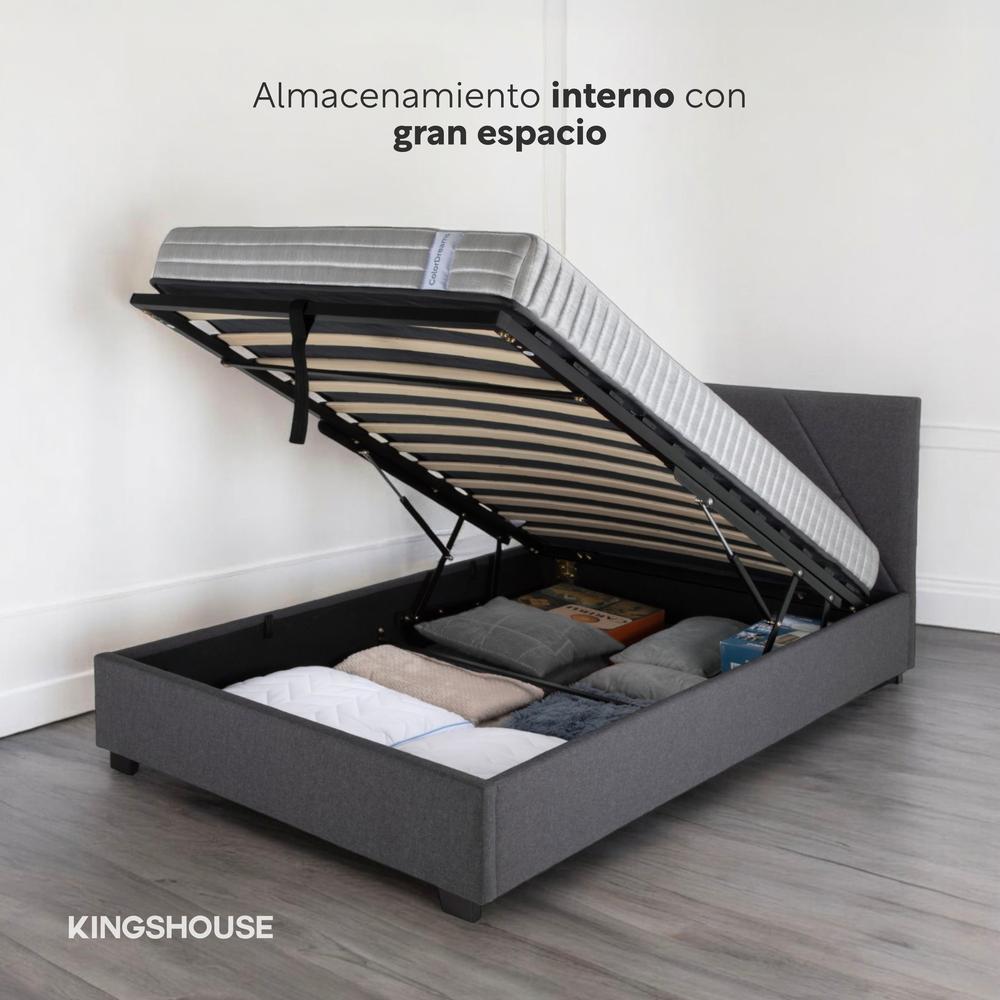 Foto 4 pulgar | Base Cama Abatible Madera + Colchón Premium Individual