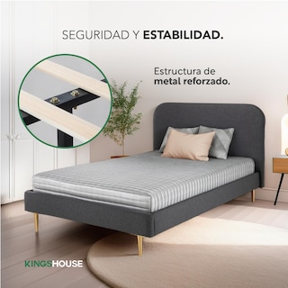 Foto 3 | Base De Cama Individual + Colchón Memory Essential En Caja