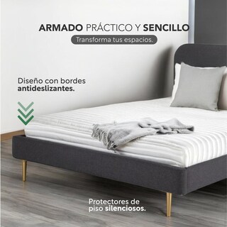 Foto 6 | Base De Cama Individual + Colchón Memory Essential En Caja