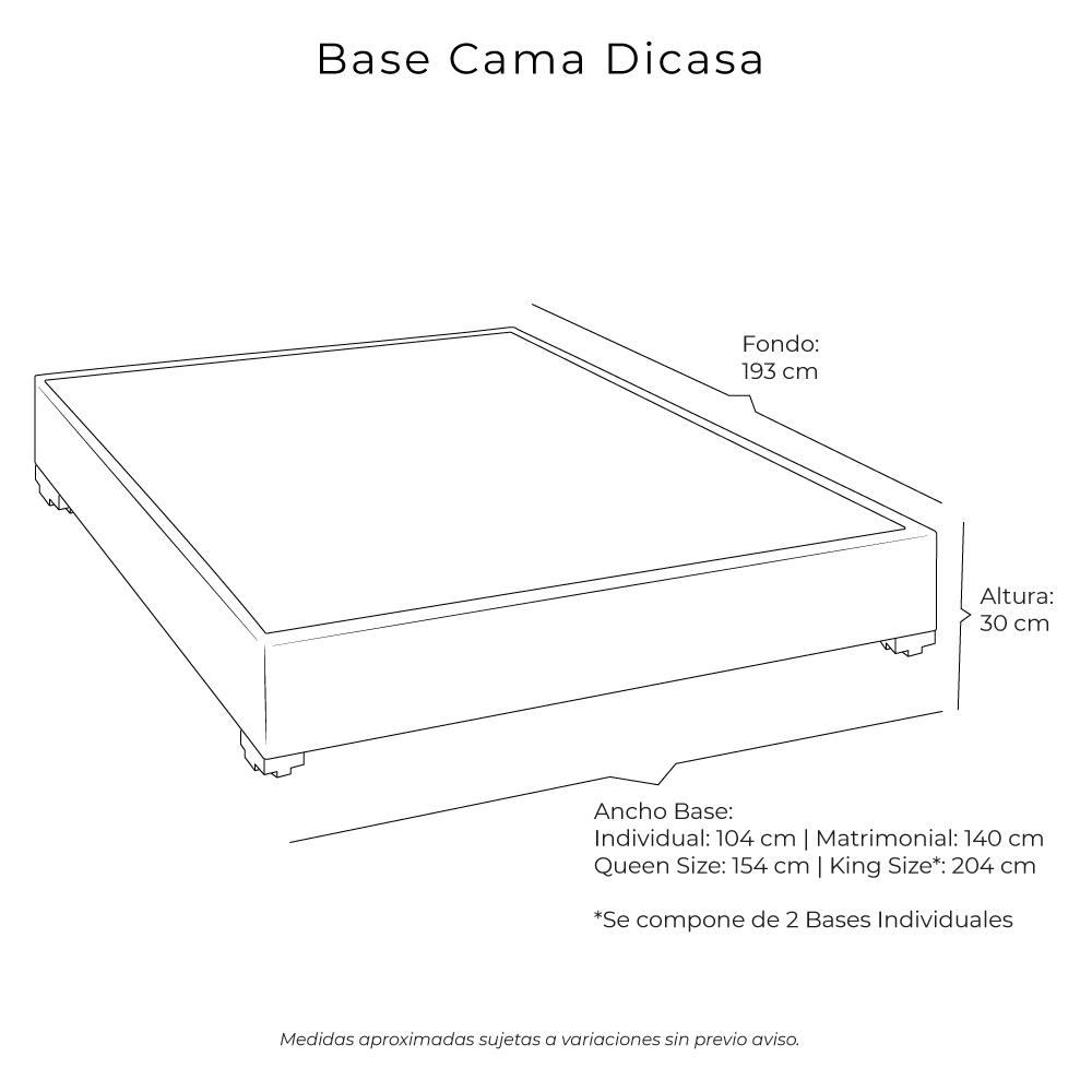 Foto 6 | Base Cama Dicasa Palo De Rosa Matrimonial