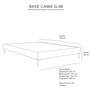 Foto 6 | Base Cama Slim Dicasa Azul King Size
