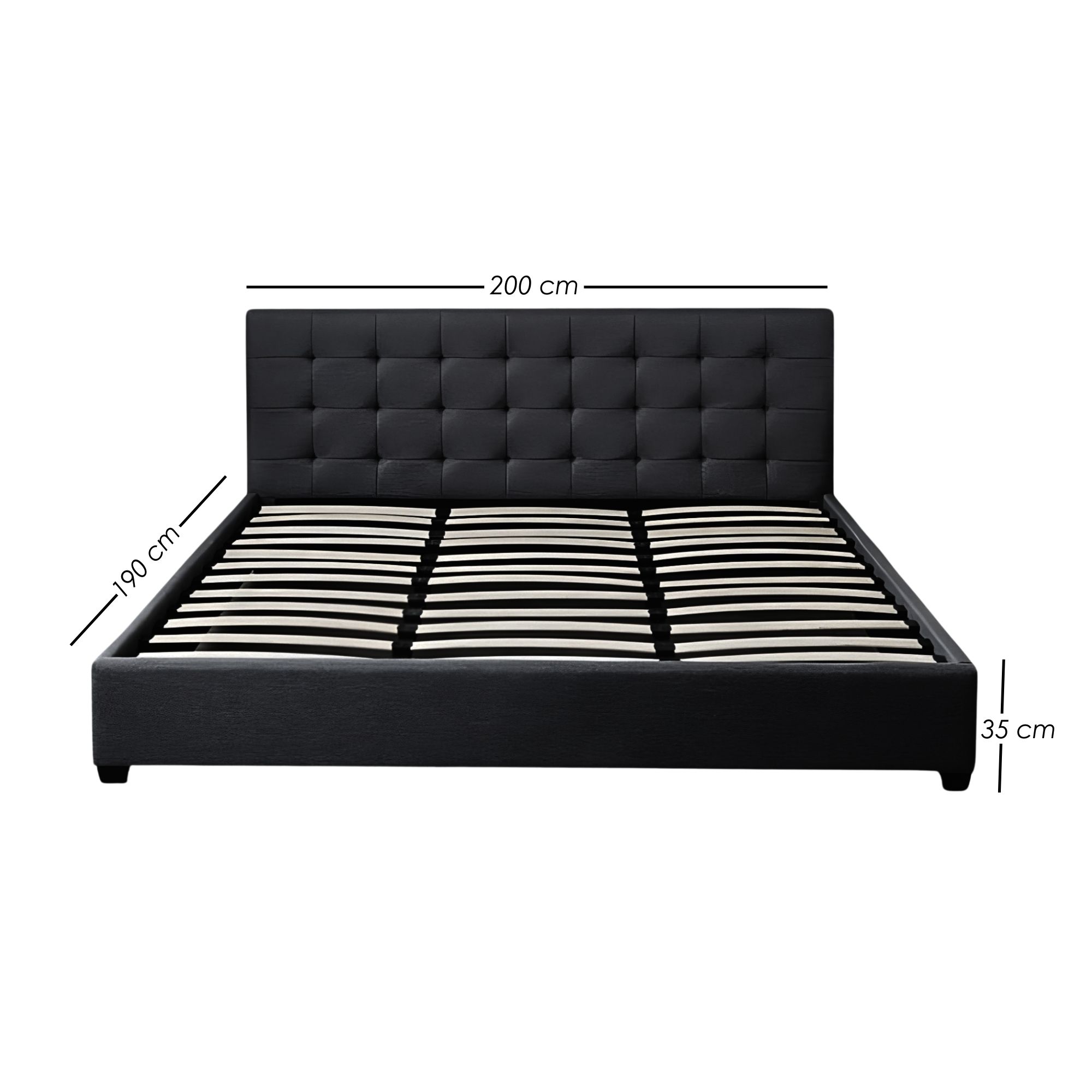 Foto 3 pulgar | Ilios Innova | Base Con Cabecera Cama-pd054 De Madera King Lino Color Negro