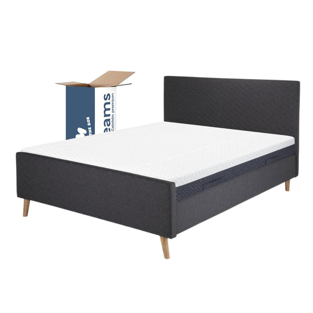 Foto 1 | Base Cama Con Bordes Altos + Colchón Premium Matrimonial