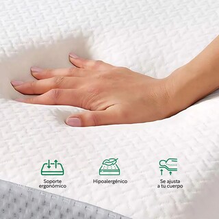 Foto 6 | Base Cama Con Bordes Altos + Colchón Premium Matrimonial