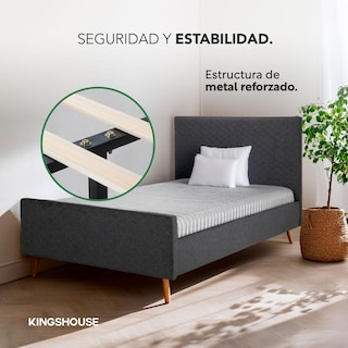 Foto 5 | Base Cama Con Bordes Altos + Colchón Premium Individual