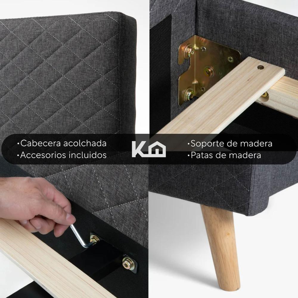 Foto 8 pulgar | Base Cama Con Bordes Altos + Colchón Premium Individual