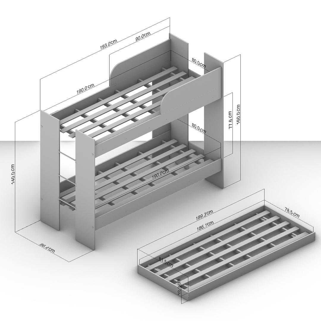Foto 4 | Litera Triple Individual Mobi Hamilton Legno Salinas