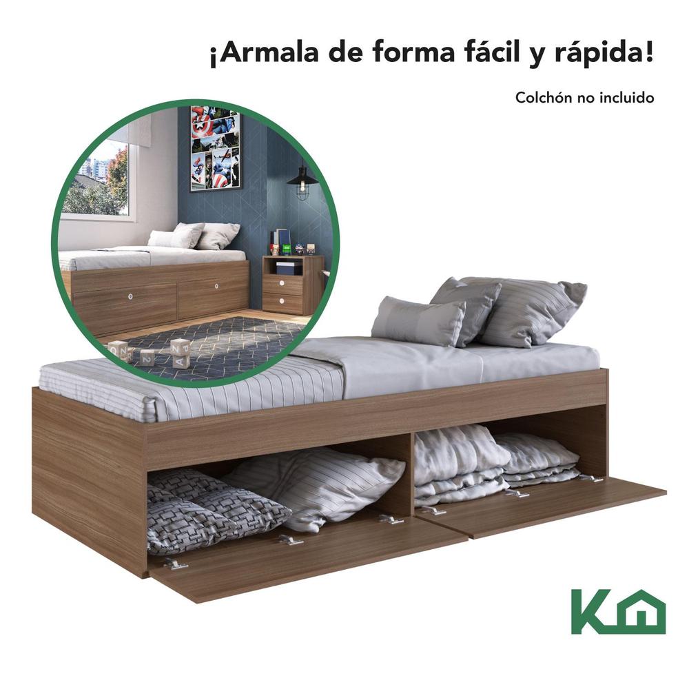 Foto 6 | Base Cama Individual Con Cajones Kingshouse Recamara