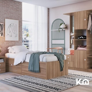 Foto 7 | Base Cama Individual Con Cajones Kingshouse Recamara
