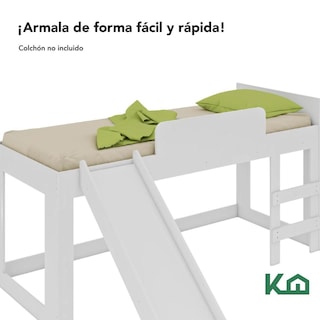 Foto 6 | Cama Individual Resbaladilla Tobogán Mini Loft Kingshouse