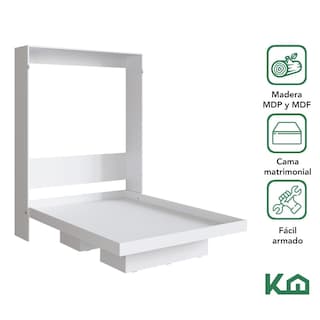 Foto 2 | Base Cama Matrimonial Abatible Blanca Kingshouse Desmontable