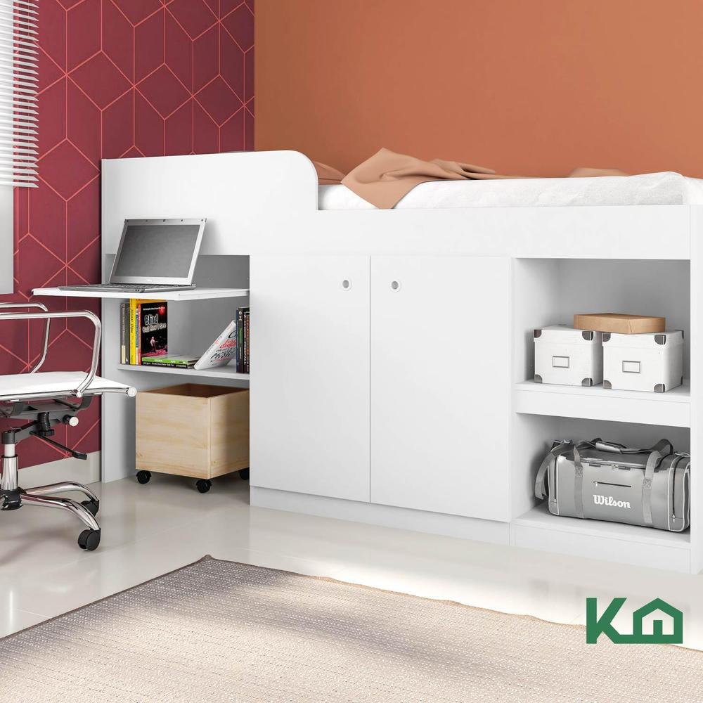 Foto 7 | Cama Individual Escritorio Cajones Litera Base Kingshouse