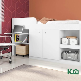 Foto 7 | Cama Individual Escritorio Cajones Litera Base Kingshouse