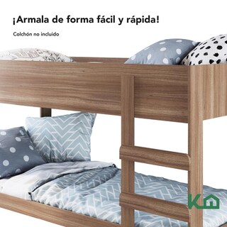 Foto 6 | Litera Doble Individual Base Cama Kingshouse Desmontable