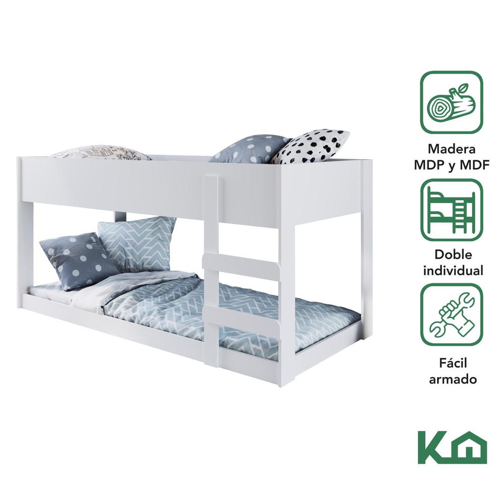 Foto 3 pulgar | Litera Doble Individual Base Cama Kingshouse Desmontable
