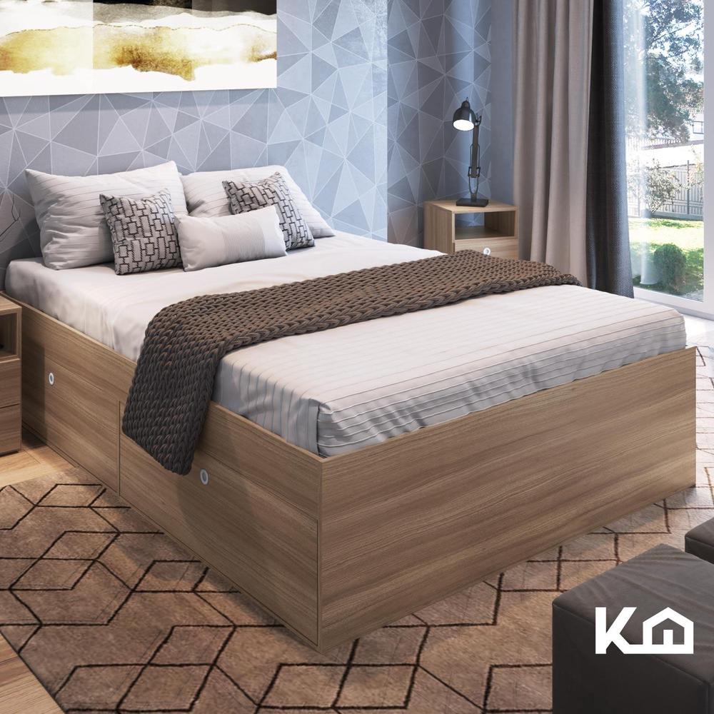 Foto 7 | Base Cama Matrimonial Con Cajones Compartimientos Kingshouse