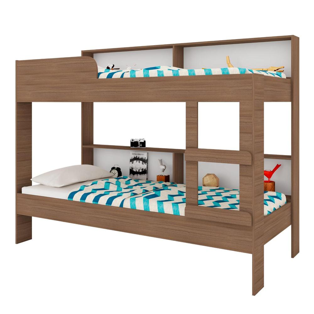 Litera Doble Individual Base Cama Con Estante Kingshouse