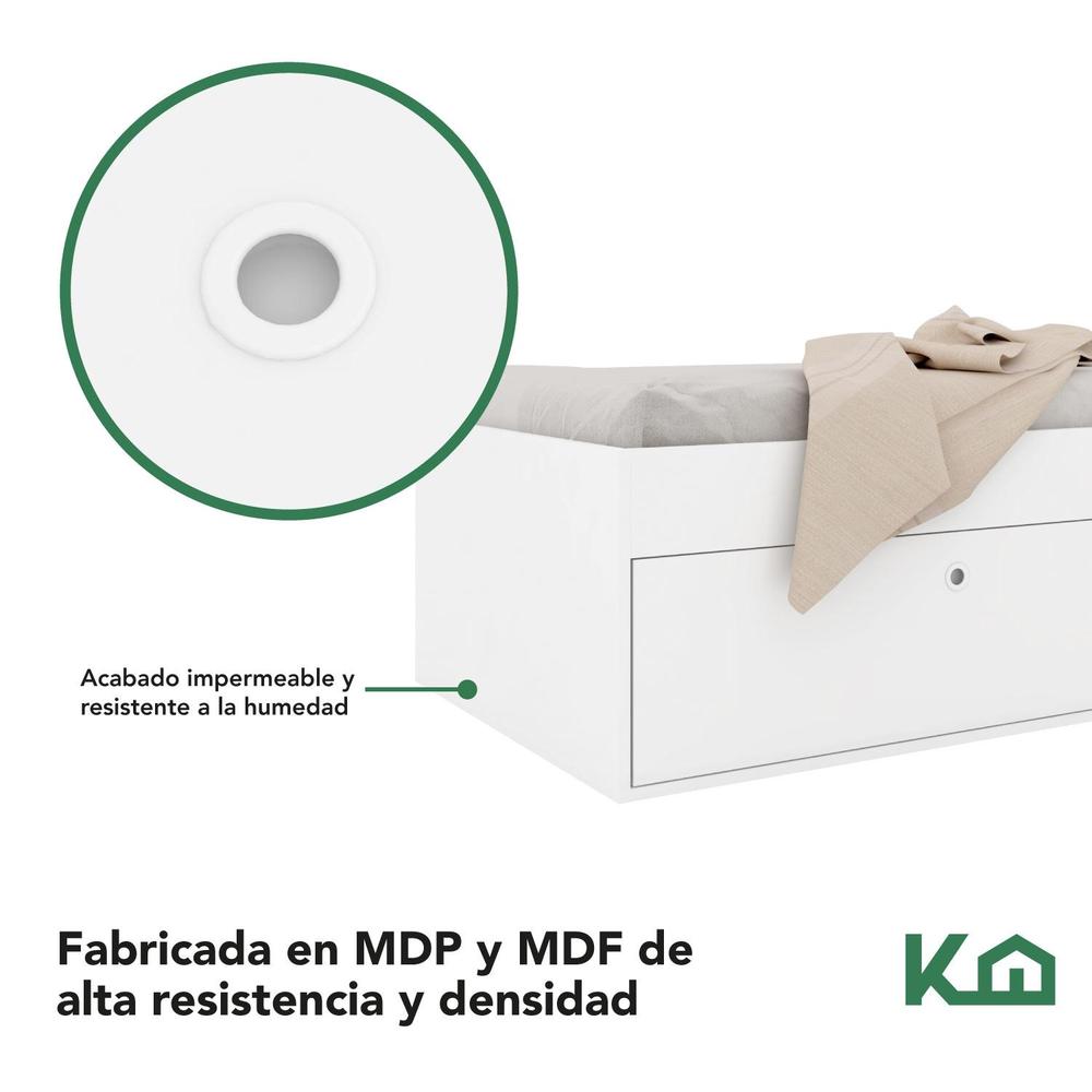 Foto 5 pulgar | Base Cama Individual Con Cajones Kingshouse Recamara