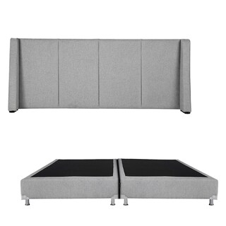 Foto 1 | Cabecera Dicasa Milan Color Plata King Size + Box Dicasa Color Plata King Size