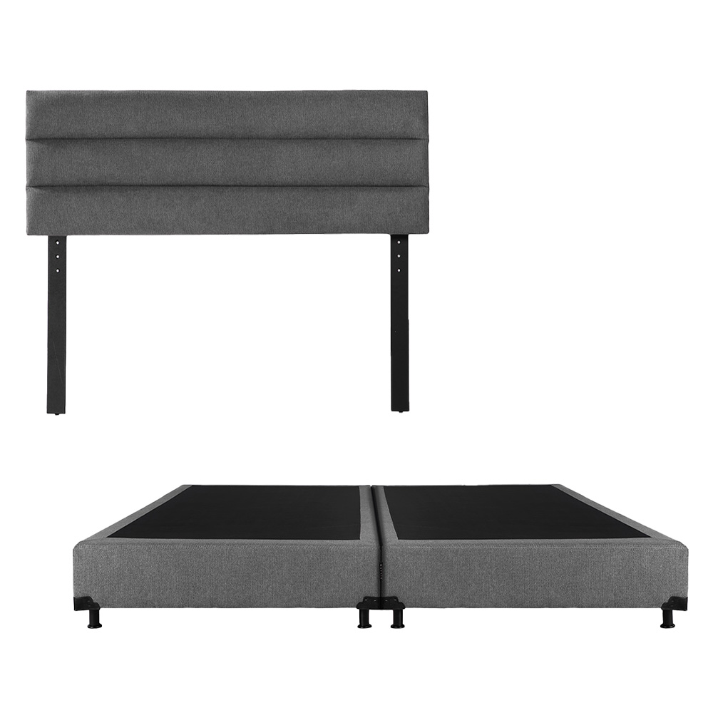 Foto 1 | Cabecera Dicasa Logan Color Gris King Size + Box Dicasa Color Gris King Size