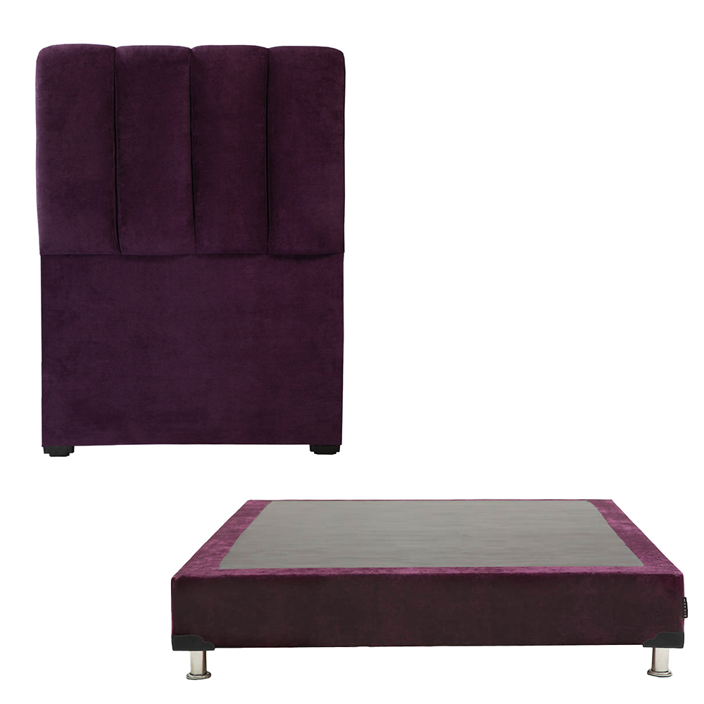 Cabecera Dicasa Kami Color Morado Individual + Box Dicasa Color Morado Individual