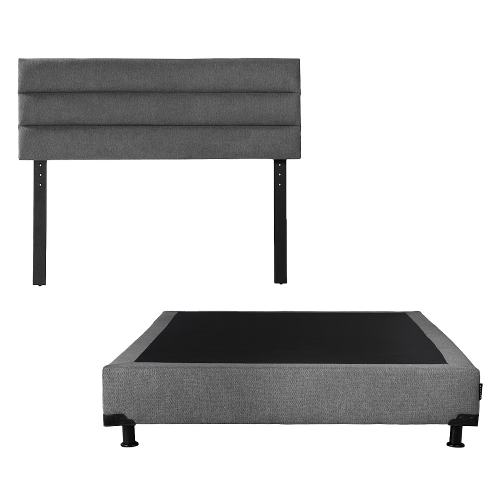 Foto 1 | Cabecera Dicasa Logan Color Gris Queen Size + Box Dicasa Color Gris Queen Size
