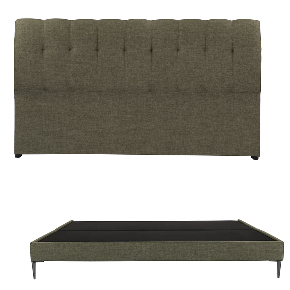 Foto 1 | Cabecera Dicasa Nube Color Verde King Size + Base Cama Slim Dicasa Color Verde King Size