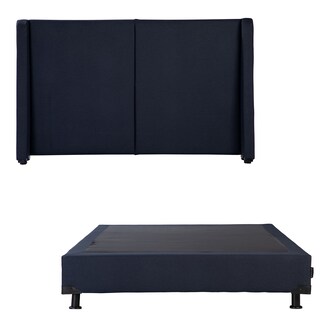 Foto 1 | Cabecera Dicasa Milan Color Azul Queen Size + Box Dicasa Color Azul Queen Size