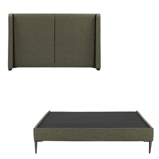 Foto 1 | Cabecera Dicasa Milan Color Verde Individual + Base Cama Slim Dicasa Color Verde Individual