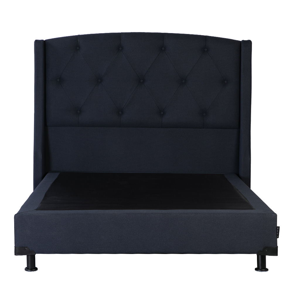 Cabecera Dicasa Zefyr Color Azul King Size + Box Dicasa Color Azul King Size