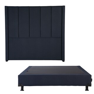 Foto 1 | Cabecera Dicasa Nizza Color Azul Queen Size + Box Dicasa Color Azul Queen Size