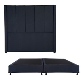 Foto 1 | Cabecera Dicasa Nizza Color Azul King Size + Box Dicasa Color Azul King Size