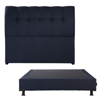 Foto 1 | Cabecera Dicasa Nube Color Azul Queen Size + Box Dicasa Color Azul Queen Size
