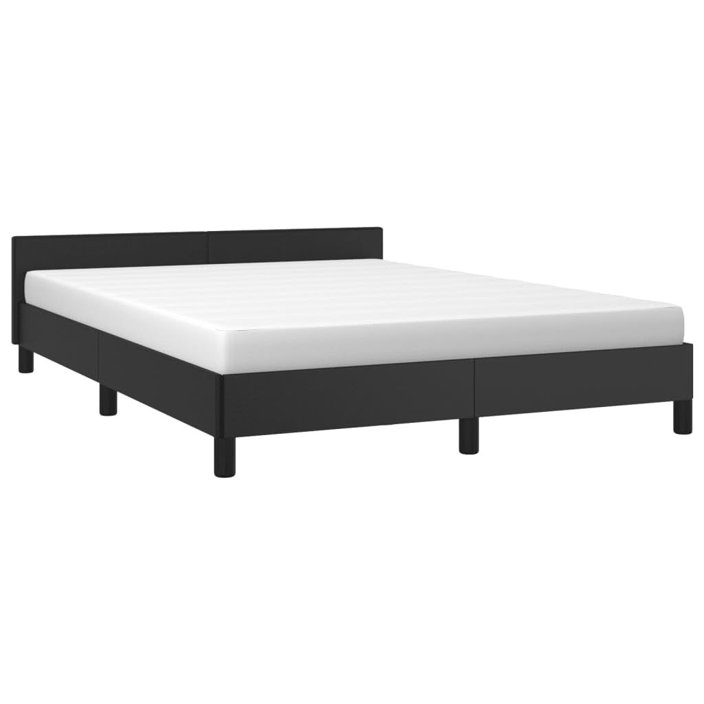 Foto 6 | Somier Vidaxl De Piel Sintética Negro Completo Con Cabecero - Venta Internacional.