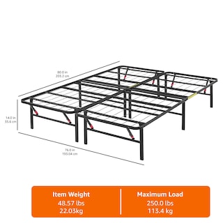 Foto 5 | Marco De Cama Con Plataforma Amazon Basics, Plegable, De Metal, Tamaño King - Venta Internacional.