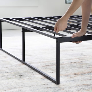 Foto 5 | Marco De Cama Con Plataforma Linenspa De Metal Con Almacenamiento, Tamaño Completo - Venta Internacional.