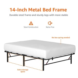 Foto 3 | Somier Con Plataforma Amazon Basics, Plegable, Tamaño Completo - Venta Internacional.