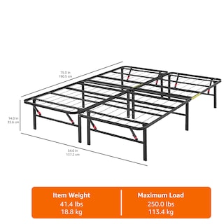 Foto 4 | Somier Con Plataforma Amazon Basics, Plegable, Tamaño Completo - Venta Internacional.