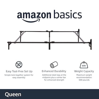 Foto 2 | Somier De Cama Amazon Basics, Tamaño Queen, Acero Resistente, Negro - Venta Internacional.