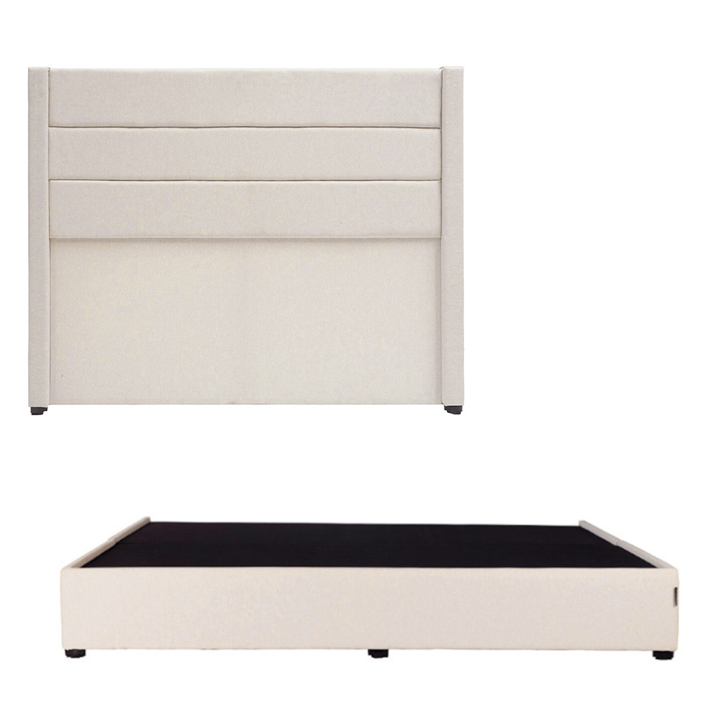 Cabecera  Dicasa Lugo Color Crema King Size + Base Cama