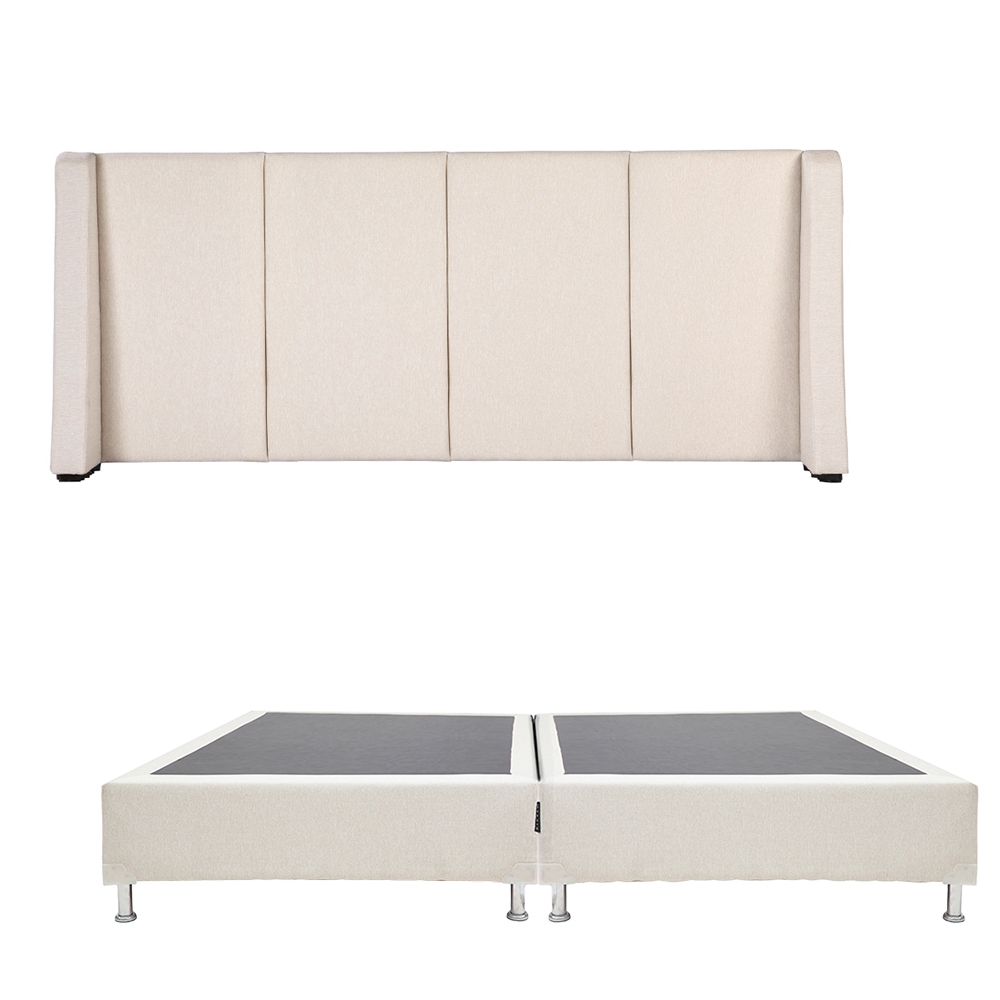 Cabecera  Dicasa Milan Color Crema King Size + Box