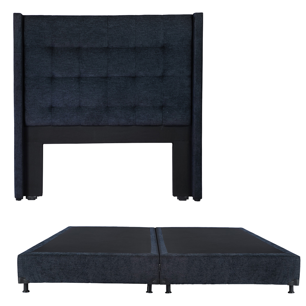Cabecera  Dicasa Titan Color Azul King Size + Box