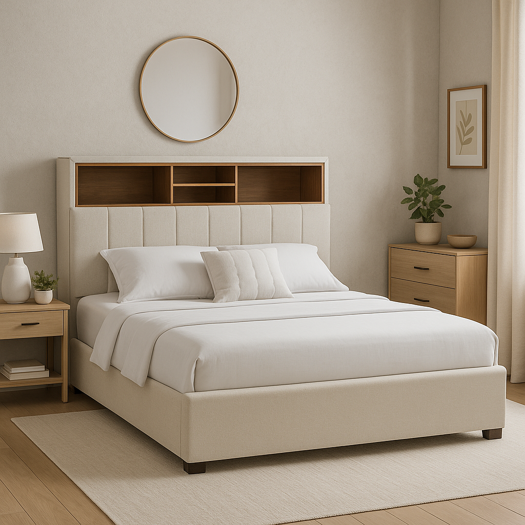 Foto 1 | Cama Moon Beige Matrimonial