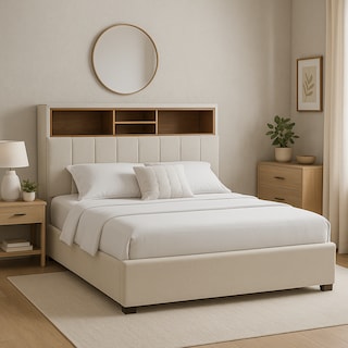Foto 1 | Cama Moon Beige Matrimonial